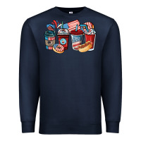 Navy 4th of july coffee cups Premium Sweatshirt - NancyCooperArtShop