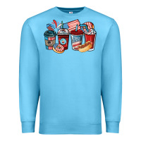 Ocean Blue 4th of july coffee cups Premium Sweatshirt - NancyCooperArtShop
