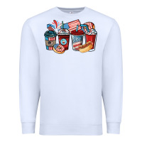 White 4th of july coffee cups Premium Sweatshirt - NancyCooperArtShop
