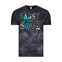 Cloud Black sassy little soul Vintage Tee - AdoDesignShop