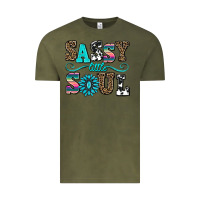 Vintage Olive sassy little soul Vintage Tee - AdoDesignShop