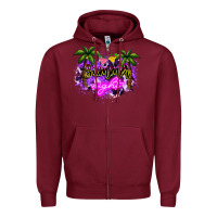 Burgundy summer night Zipper Hoodie - NancyCooperArtShop