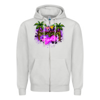 Dove Grey summer night Zipper Hoodie - NancyCooperArtShop