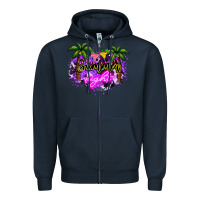 Navy summer night Zipper Hoodie - NancyCooperArtShop