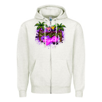 Oatmeal Heather summer night Zipper Hoodie - NancyCooperArtShop