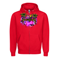 Red summer night Zipper Hoodie - NancyCooperArtShop