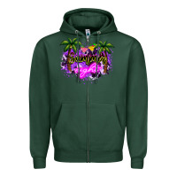 Sports Green summer night Zipper Hoodie - NancyCooperArtShop