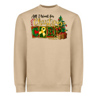 Mushroom all i want for christmas is cure childhood cancer Heavyweight Sweatshirt - FaDigitalArtStudio