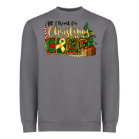 Storm all i want for christmas is cure childhood cancer Heavyweight Sweatshirt - FaDigitalArtStudio