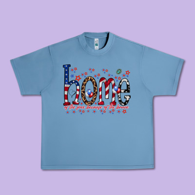Home Of The Free Urban Heavy Tee Designed By Racoondesign