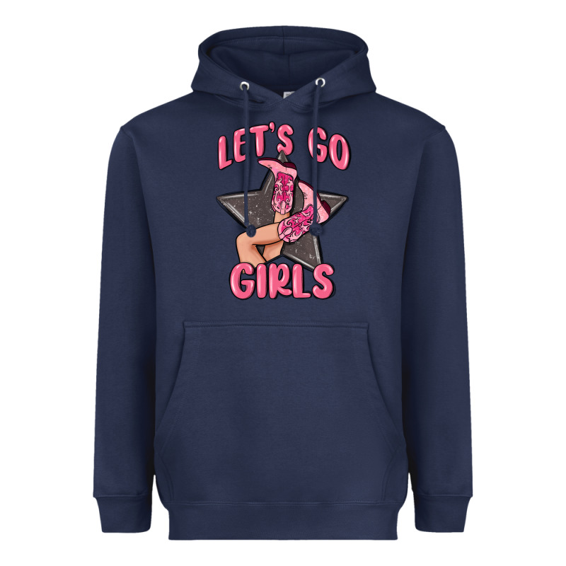 Lets Go Girls Cowgirl Boots Star Heavyweight Hoodie by MaliasSmallBusiness | Teevron