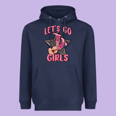 Lets Go Girls Cowgirl Boots Star Heavyweight Hoodie Designed By Maliassmallbusiness
