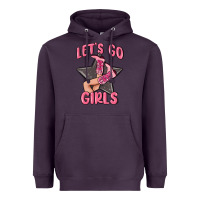 Plum lets go girls cowgirl boots star Heavyweight Hoodie - MaliasSmallBusiness