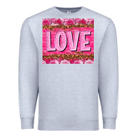 Heather Grey love valentines day Premium Sweatshirt - NancyCooperArtShop