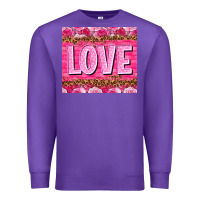Purple love valentines day Premium Sweatshirt - NancyCooperArtShop