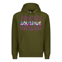 Army Green aquarius Premium Hoodie - Artiststas