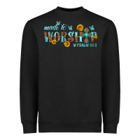 Black made to worship with sunflowers Heavyweight Sweatshirt - HRA Design Shop