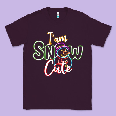 T Am Snow Cute Classic Tee Designed By Cowhidedigitalart