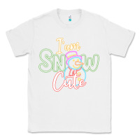 White T am SNOW CUTE Classic Tee - CowhideDigitalArt