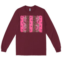 Burgundy ribbon brush stoke Long Sleeve Tee - JahusDesignShop