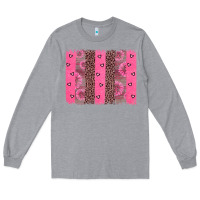 Heather Grey ribbon brush stoke Long Sleeve Tee - JahusDesignShop