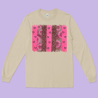 Ribbon Brush Stoke Long Sleeve Tee Designed By Jahusdesignshop