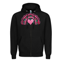 Black valentines day pink gemstones rainbow Zipper Hoodie - Jasminsmagicworld