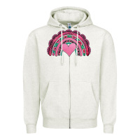 Oatmeal Heather valentines day pink gemstones rainbow Zipper Hoodie - Jasminsmagicworld