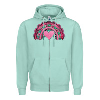 Seafoam valentines day pink gemstones rainbow Zipper Hoodie - Jasminsmagicworld