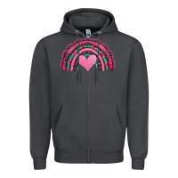 Smoke valentines day pink gemstones rainbow Zipper Hoodie - Jasminsmagicworld