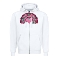 White valentines day pink gemstones rainbow Zipper Hoodie - Jasminsmagicworld