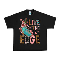 Black live on the edge ice skating Urban Heavy Tee - FaDigitalArtStudio