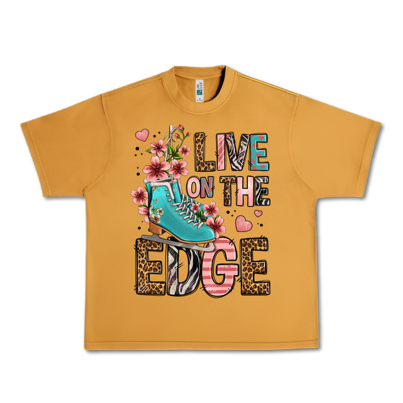 Live On The Edge Ice Skating Urban Heavy Tee by FaDigitalArtStudio | Teevron