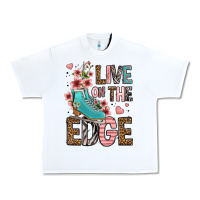 White live on the edge ice skating Urban Heavy Tee - FaDigitalArtStudio