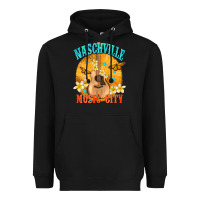 Black naschville music city Heavyweight Hoodie - NancyCooperArtShop