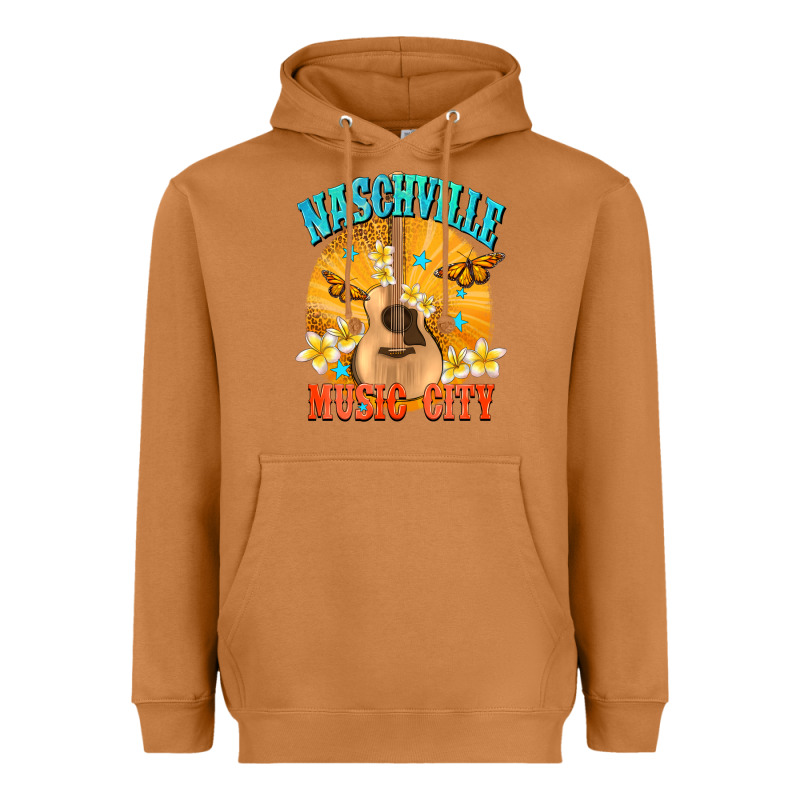 Naschville Music City Heavyweight Hoodie by NancyCooperArtShop | Teevron