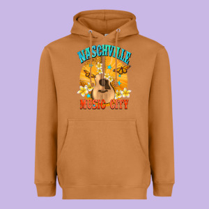 Naschville Music City Heavyweight Hoodie Designed By Nancycooperartshop