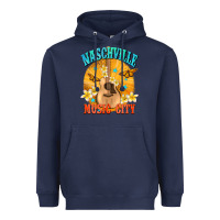 Navy naschville music city Heavyweight Hoodie - NancyCooperArtShop