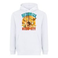 White naschville music city Heavyweight Hoodie - NancyCooperArtShop