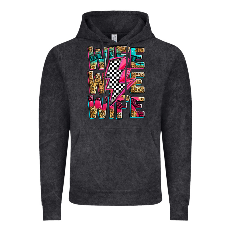Race Wife Wife Wife Lightningbolt Vintage Hoodie by Zillion Design Studio | Teevron