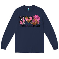 Navy peace love  cowgirl Long Sleeve Tee - AdoDesignShop