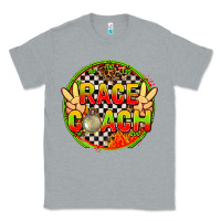 Heather Grey Race coach with leopard and peace hand Classic Tee - AdoDesignShop