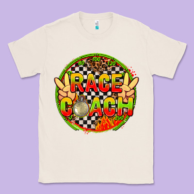 Race Coach With Leopard And Peace Hand Classic Tee Designed By Adodesignshop
