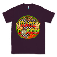 Plum Race coach with leopard and peace hand Classic Tee - AdoDesignShop