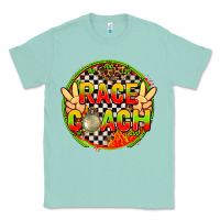 Seafoam Race coach with leopard and peace hand Classic Tee - AdoDesignShop