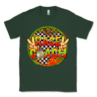 Sports Green Race coach with leopard and peace hand Classic Tee - AdoDesignShop