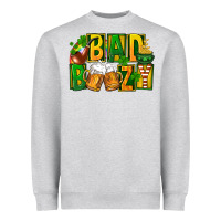 Heather Grey bad boozy st patricks Heavyweight Sweatshirt - FaDigitalArtStudio