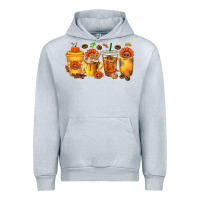 Heather Grey Thanksgiving Coffee Cups Urban Hoodie - texasbilliewilder