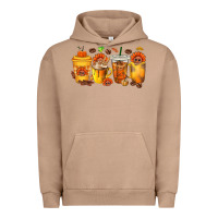 Pigment Burro Thanksgiving Coffee Cups Urban Hoodie - texasbilliewilder