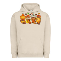 Pigment French Oak Thanksgiving Coffee Cups Urban Hoodie - texasbilliewilder